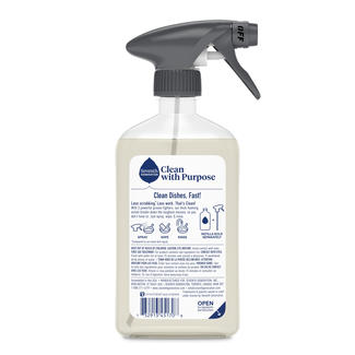 Foaming Dish Spray Free and Clear - Back of Bottle
