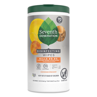Front view: Disinfecting Wipes - Lemongrass Citrus