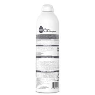 Seventh Generation Disinfectant Spray - Eucalyptus, Spearmint and Thyme Scent - Back of Pack