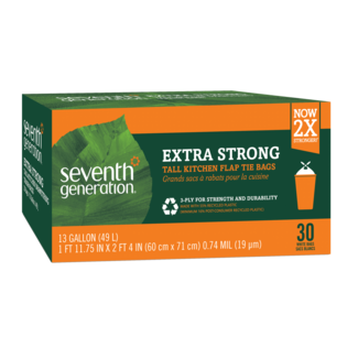 Extra Strong Tall Kitchen Flap Tie Trash Bags back