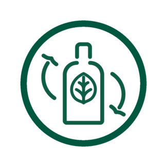Icon of Seventh Generation Bottle and recycle symbol